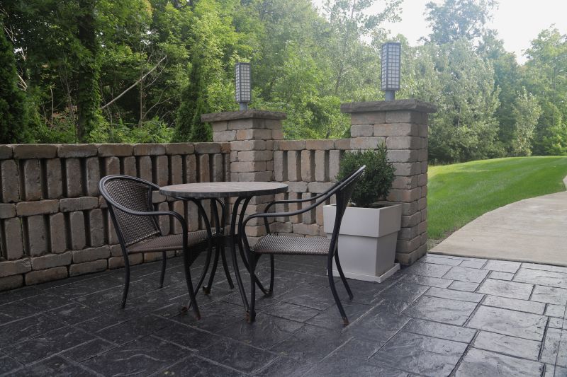 Backyard Patio with Stamped Concrete
