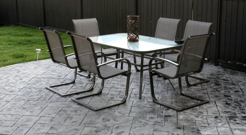 Decorative Patio with Patterned Finish
